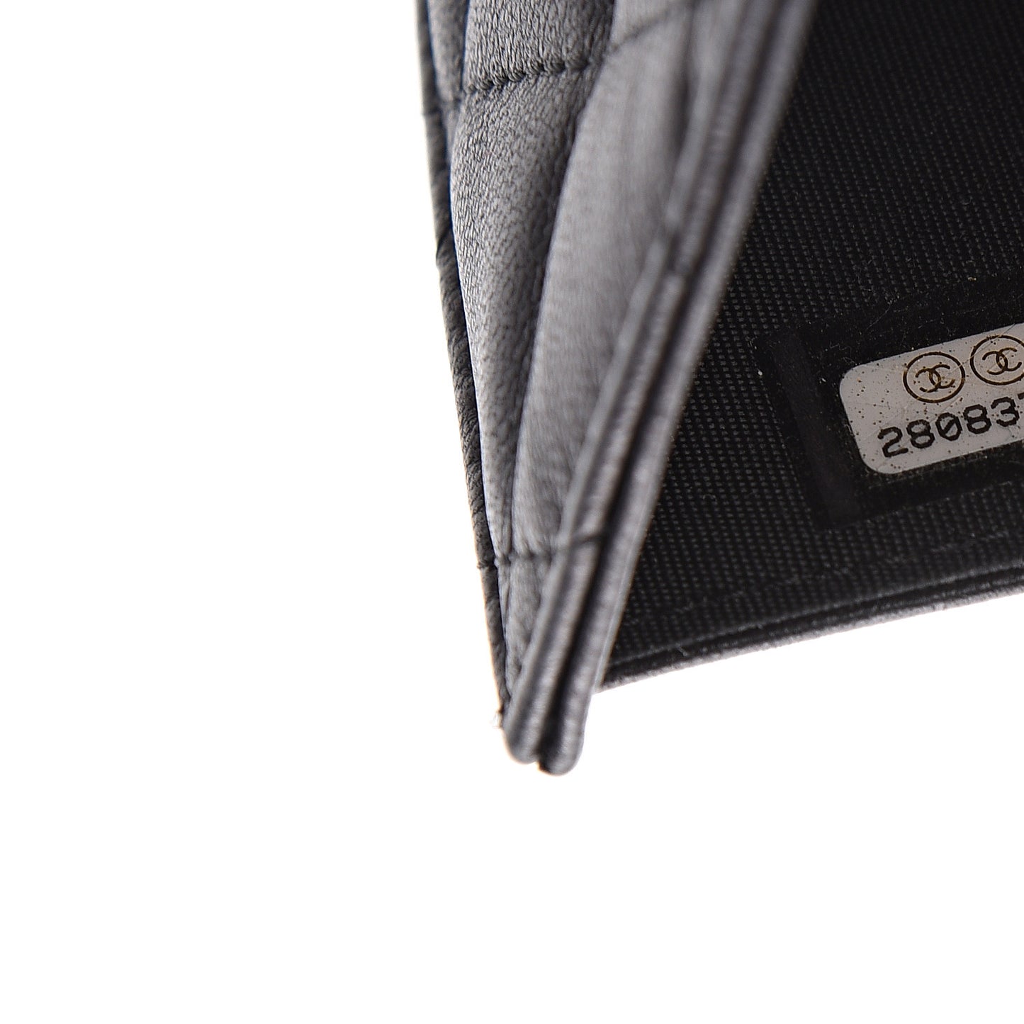 Lambskin Quilted Small Flap Wallet Black