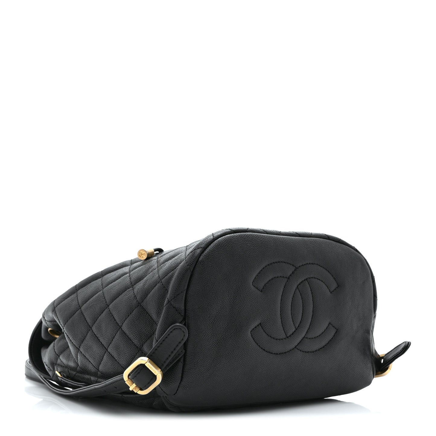Caviar Quilted Small Filigree Backpack Black