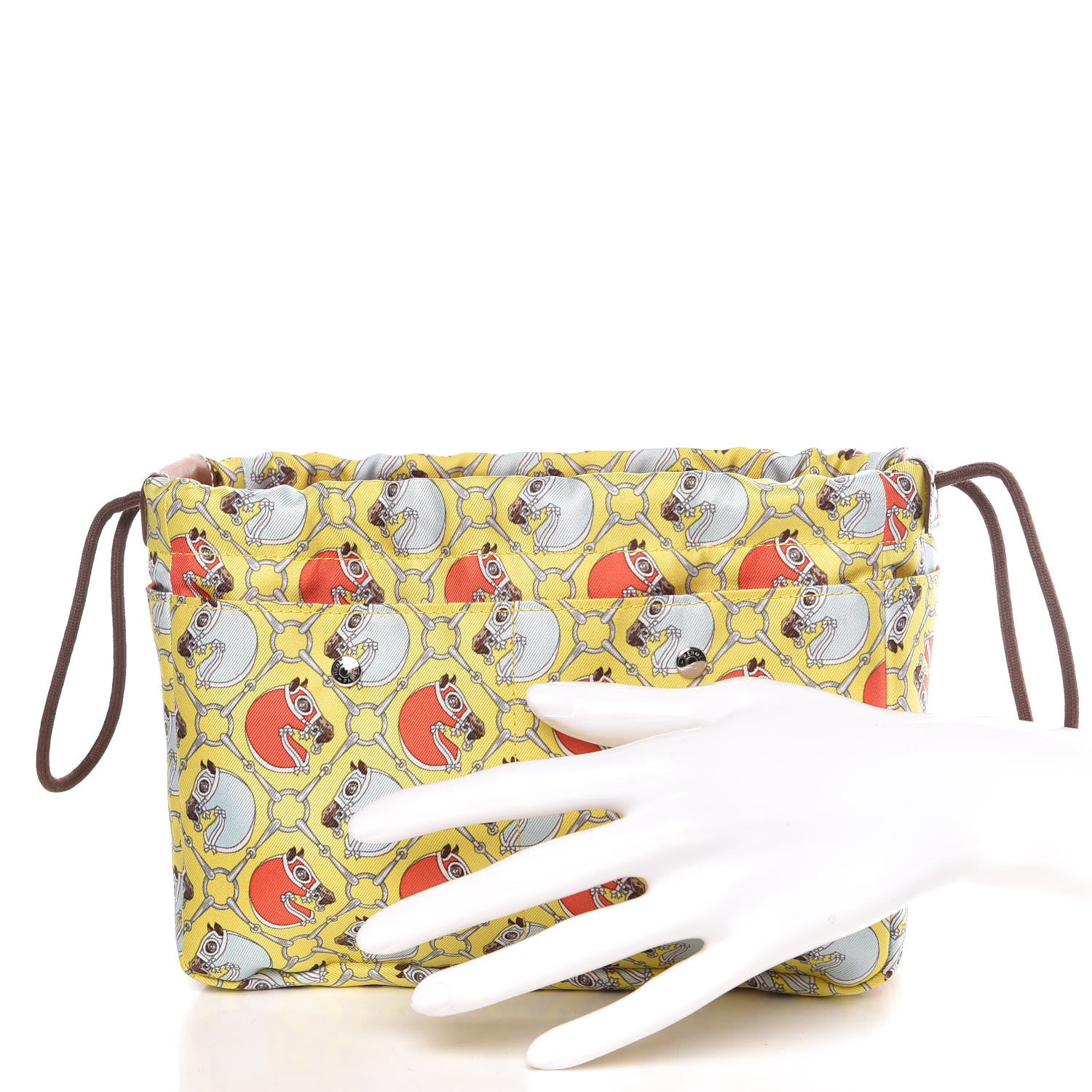 Hermes Silk Barenia Tatersale Fourbi 20 PM Pouch 2 of 10