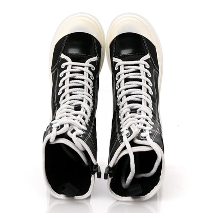 Christian Dior Technical Fabric Calfskin Womens D-Rise 35mm Tall Boots 36 Black White 2 of 9
