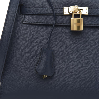 Hermes Epsom Kelly Sellier 25 Bleu Indigo 8 of 15