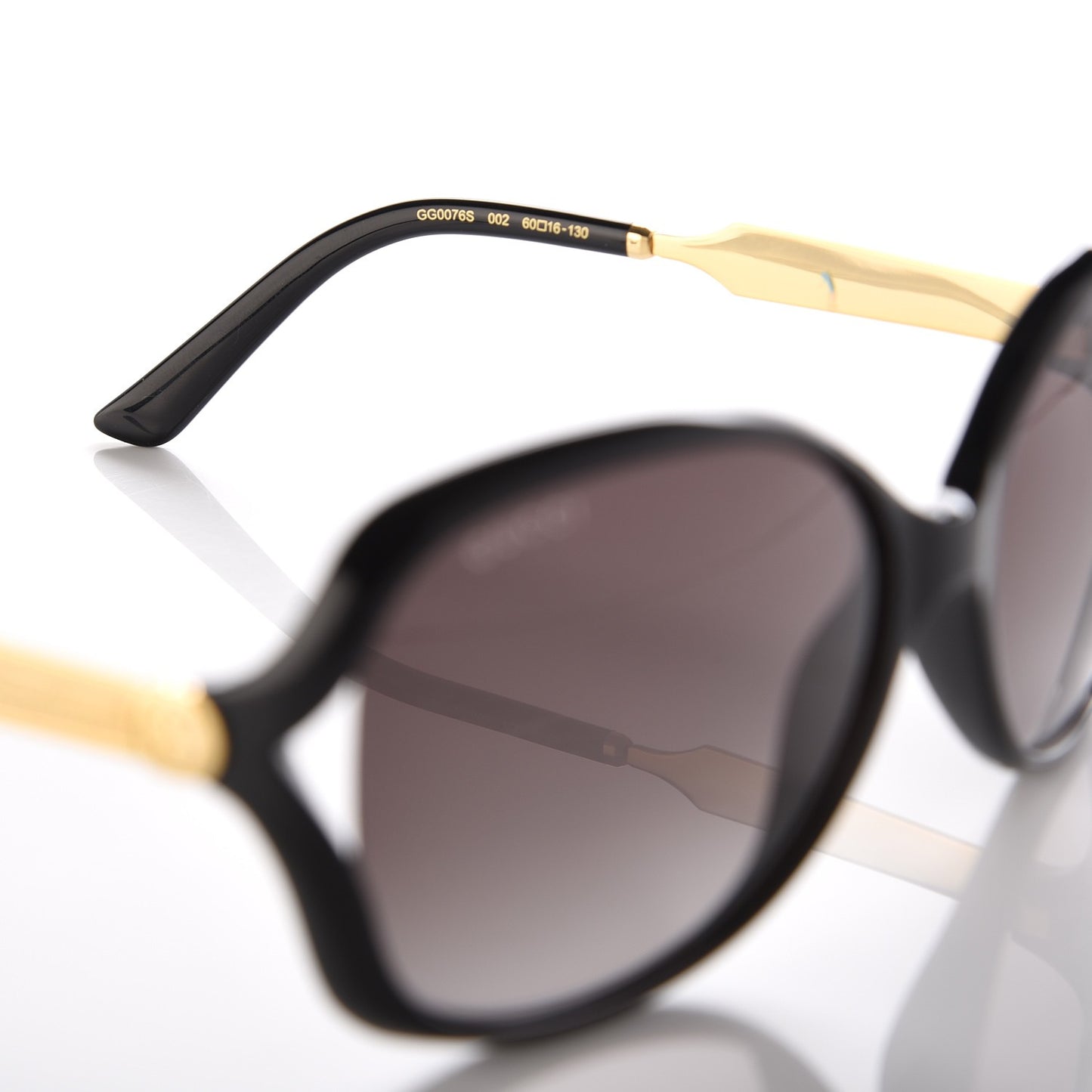 Acetate Oversized Butterfly Sunglasses GG 0076/S Black
