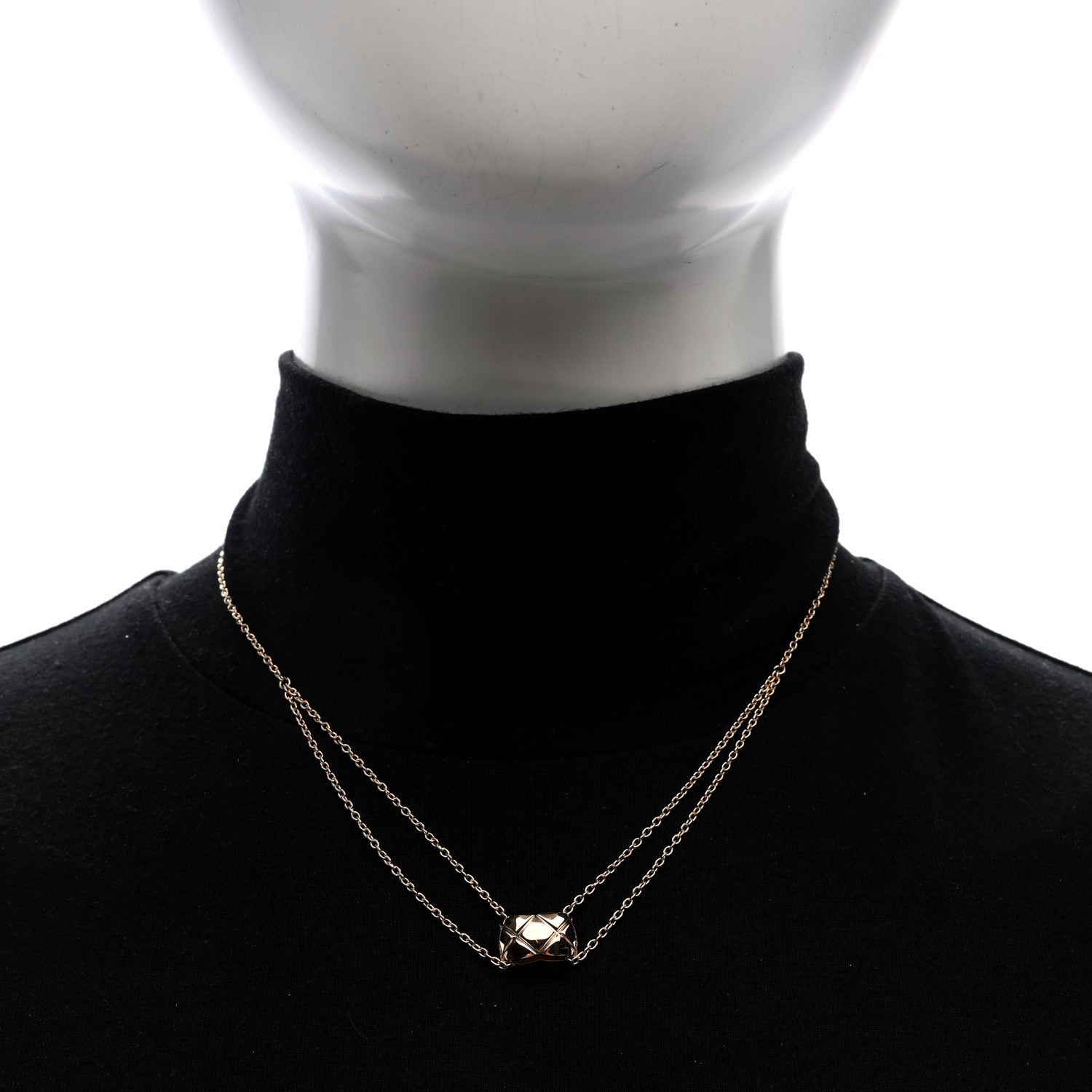 Chanel 18K Beige Gold Coco Crush Pendant Necklace 2 of 6