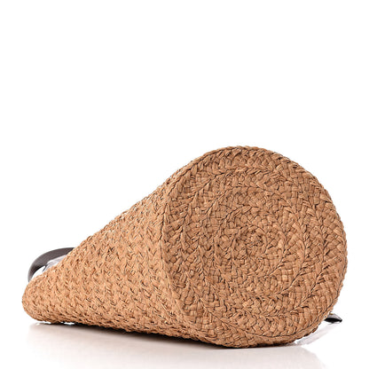 Saint Laurent Raffia Calfskin Small Panier Tote Naturale Nut 4 of 13