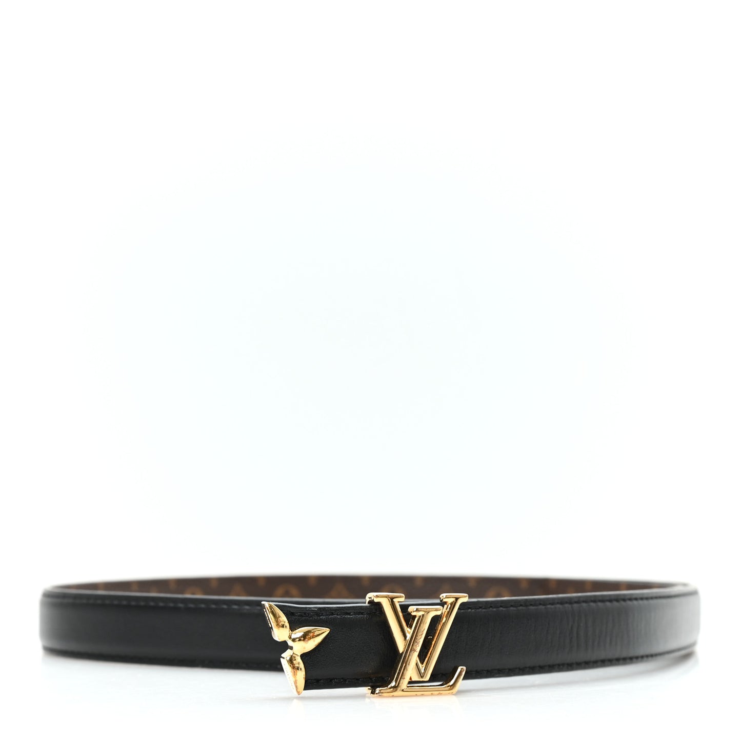 Calfskin Monogram 30mm Pretty LV Reversible Belt 75 30 Black