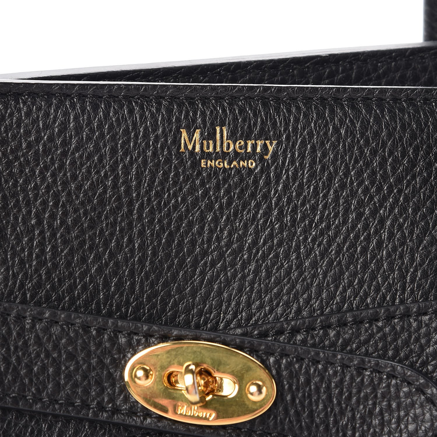 Mulberry Classic Grain Small Bayswater Zip Tote Black 7 of 14