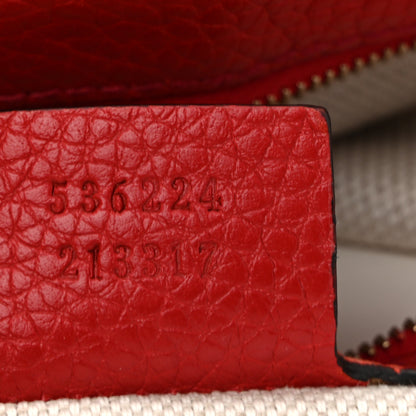 Gucci Pebbled Calfskin Medium Soho Flap Crossbody Vibrant Red 6 of 9