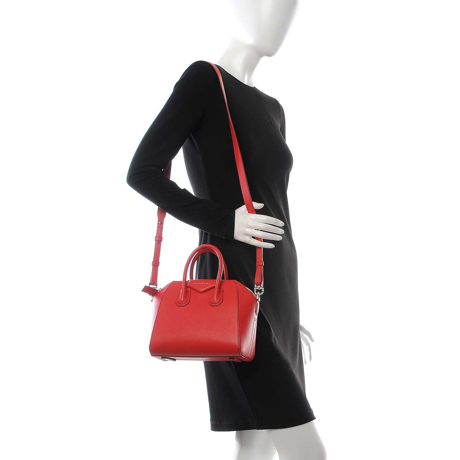 Givenchy Sugar Goatskin Mini Antigona Red 2 of 17