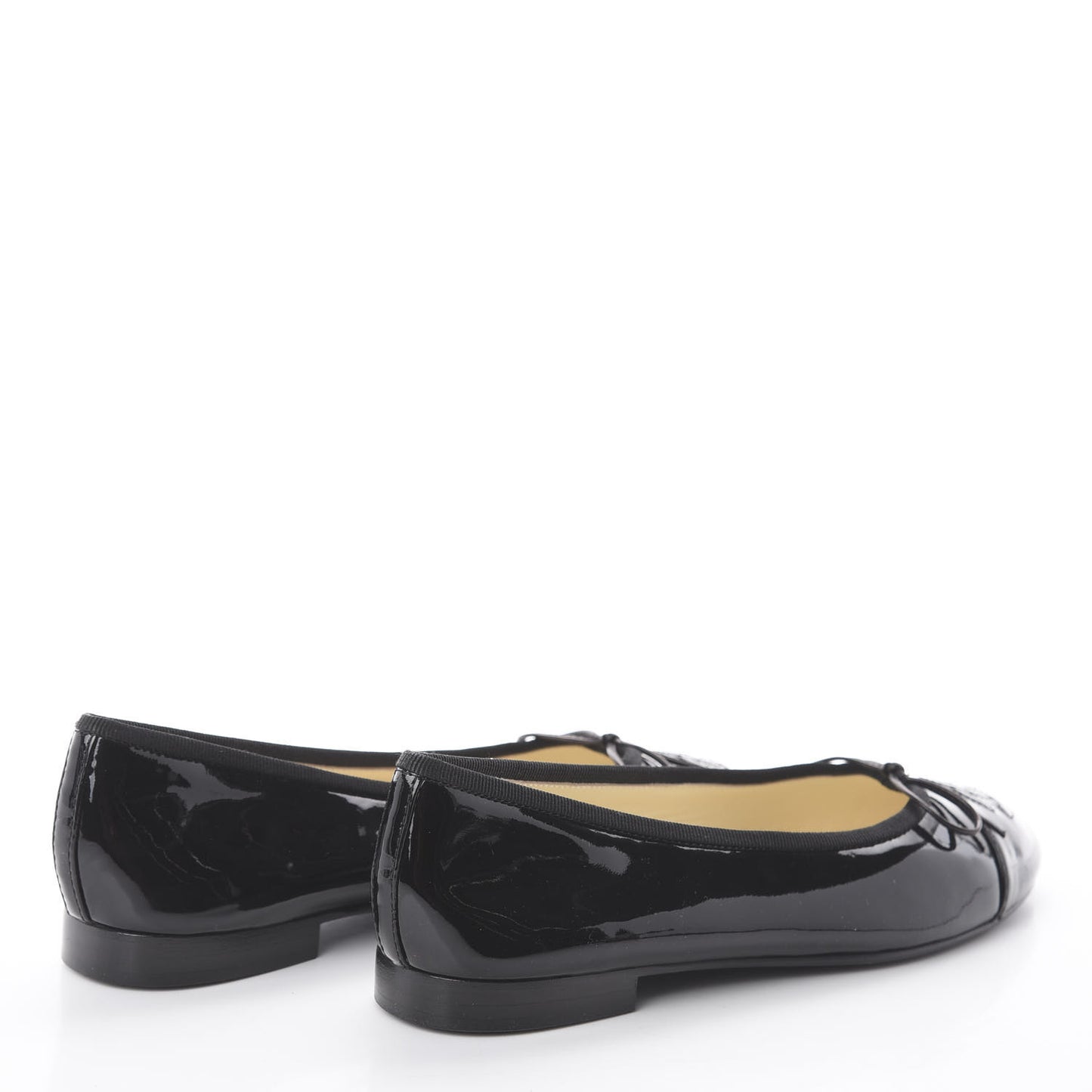 Patent CC Cap Toe Ballerina Flats 35.5 Black