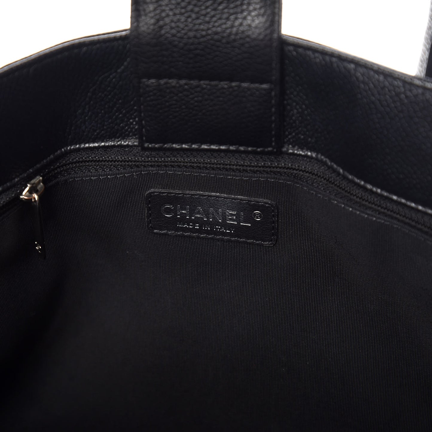 Calfskin Cerf Executive Shopper Tote Black