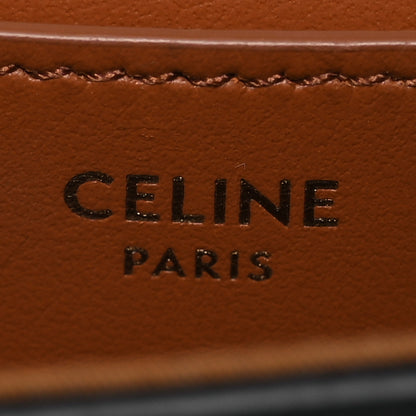 Celine Triomphe Canvas Calfskin Tabou Clutch on Strap Tan 6 of 11