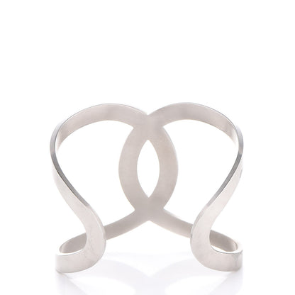 Chanel Metal CC Cuff Silver 3 of 6