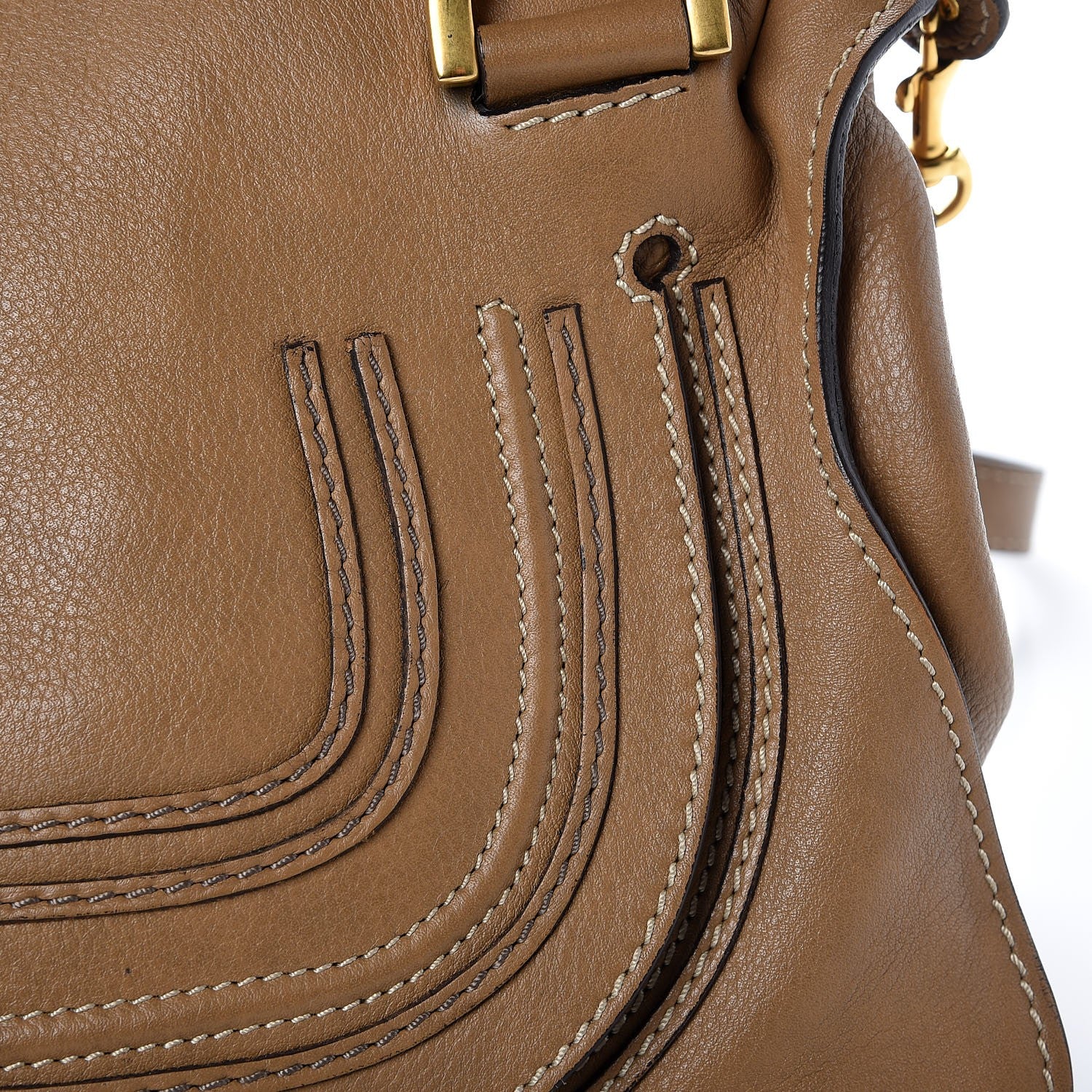 Chloe Calfskin Medium Marcie Satchel Sand Shell 10 of 11