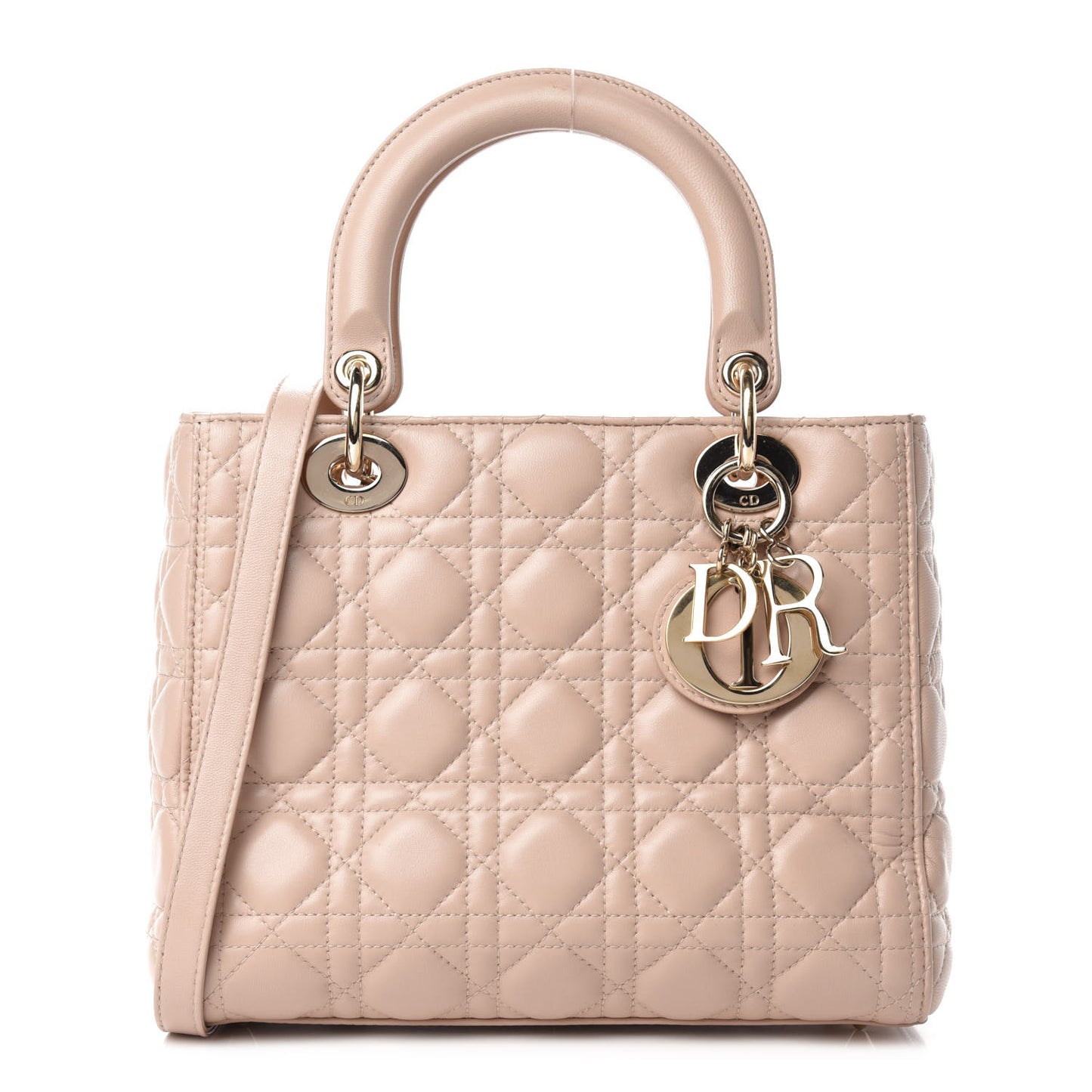 Lambskin Cannage Medium Lady Dior Light Pink