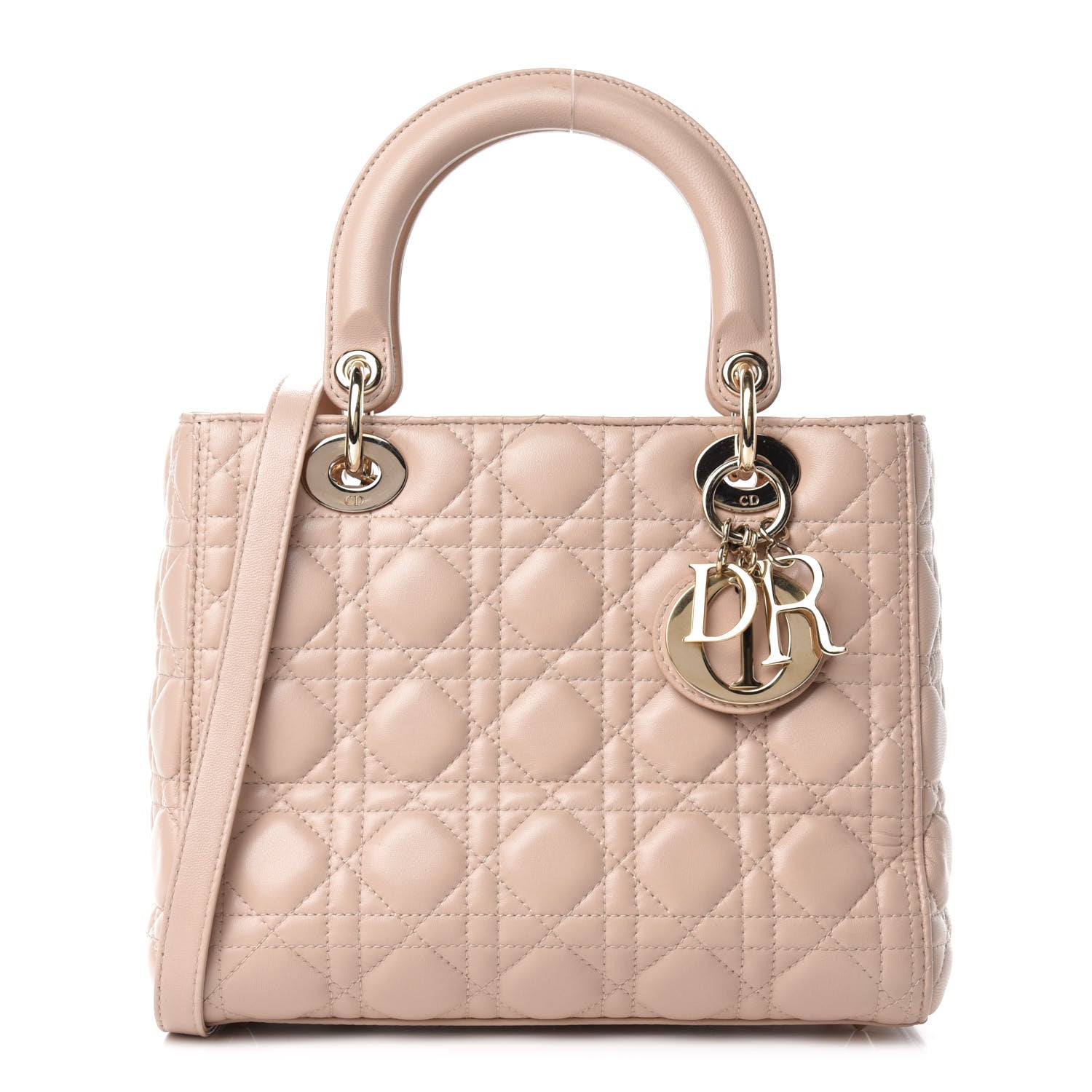 Christian Dior Lambskin Cannage Medium Lady Dior Light Pink 1 of 11