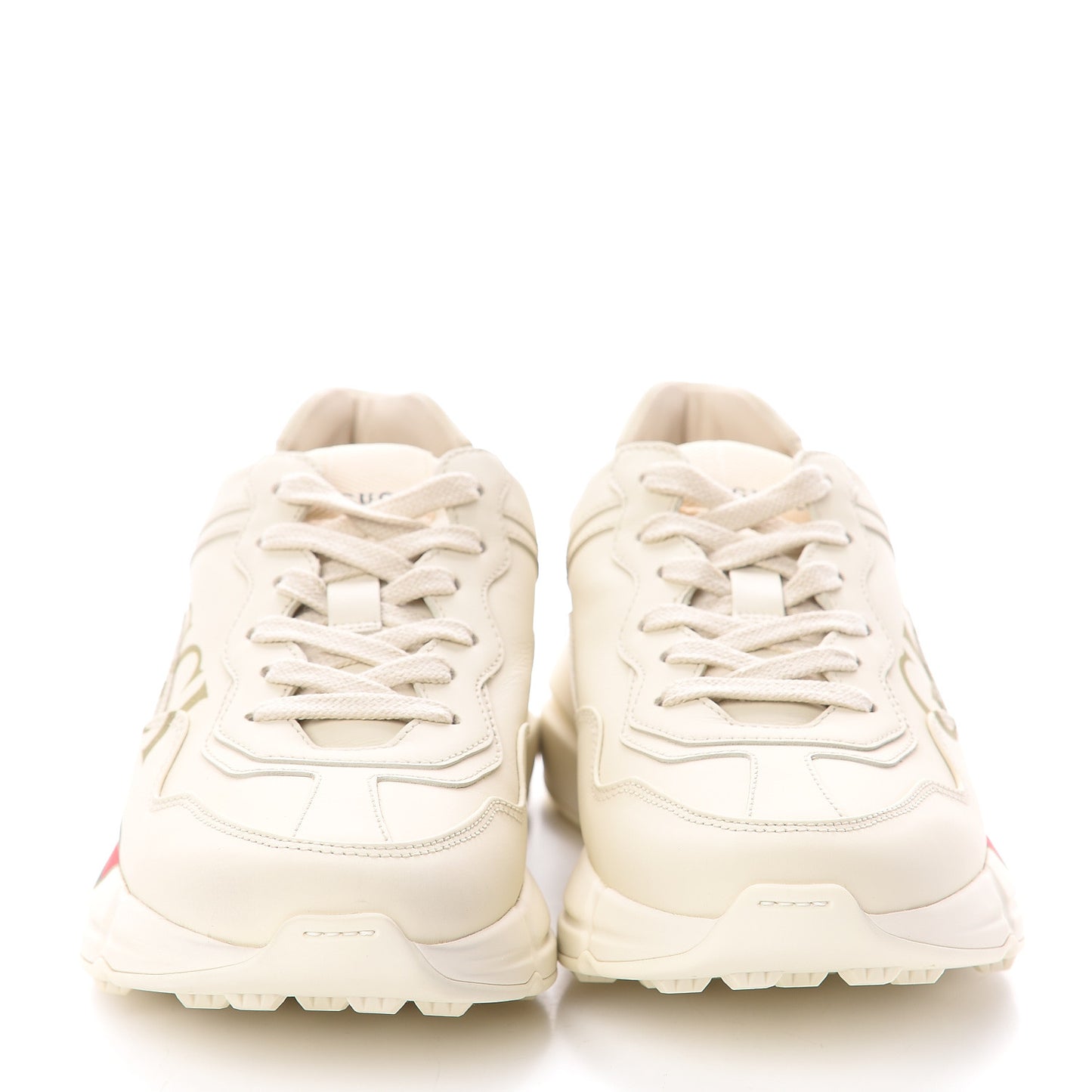 Calfskin Logo Womens Rhyton Sneakers 36 Ivory
