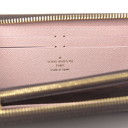 Louis Vuitton Damier Ebene Clemence Wallet Rose Ballerine 12 of 14