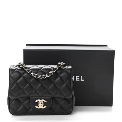 Chanel Lambskin Quilted Mini Square Flap Black 11 of 11