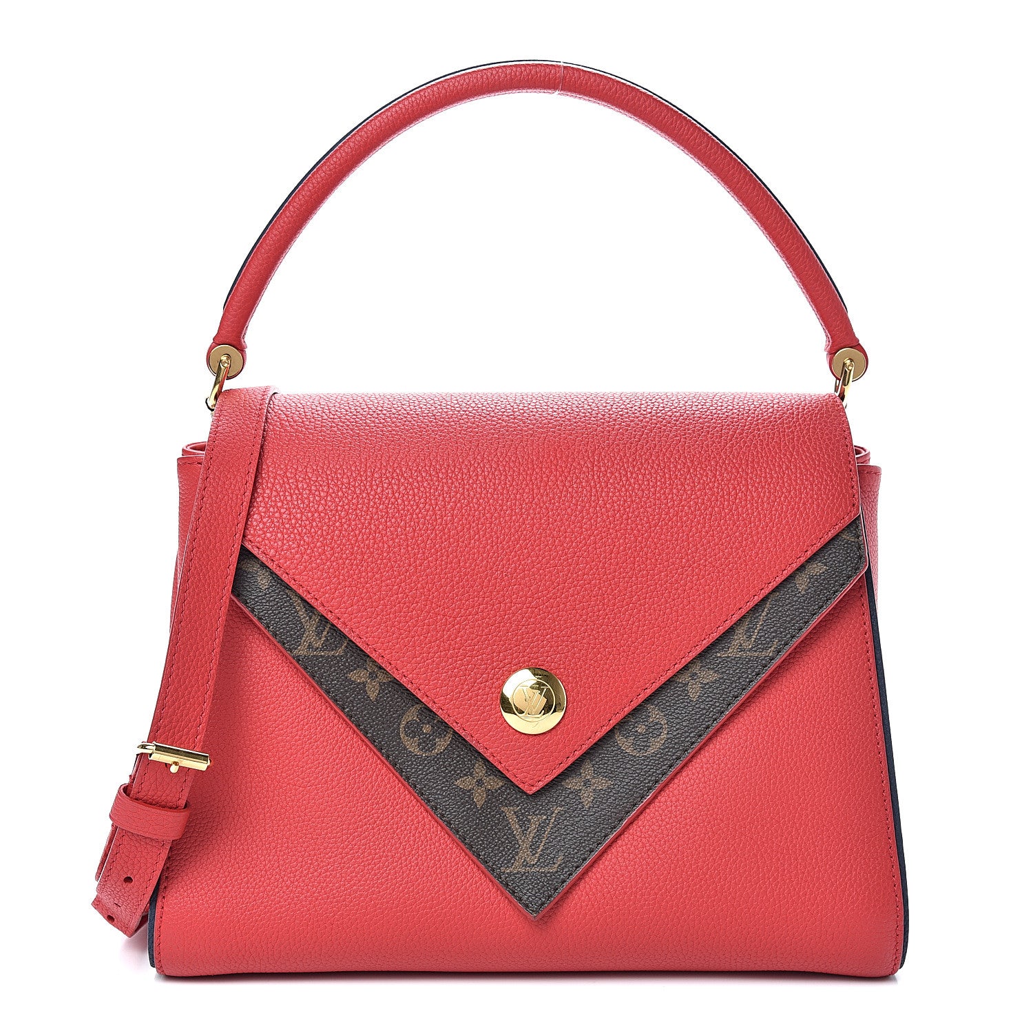 Louis Vuitton Grained Calfskin Monogram Double V Rubis 1 of 9