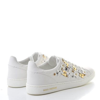Louis Vuitton Calfskin Blooming Frontrow Sneakers 38.5 White 4 of 14