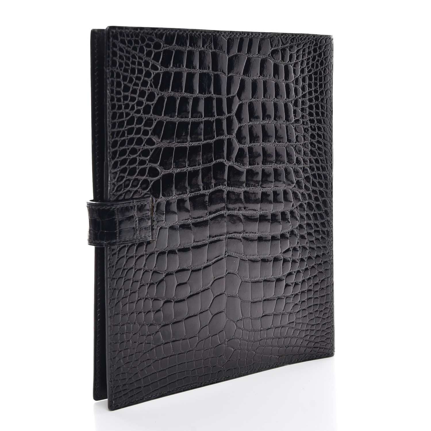 Hermes Shiny Alligator Notebook Cover Black 3 of 6