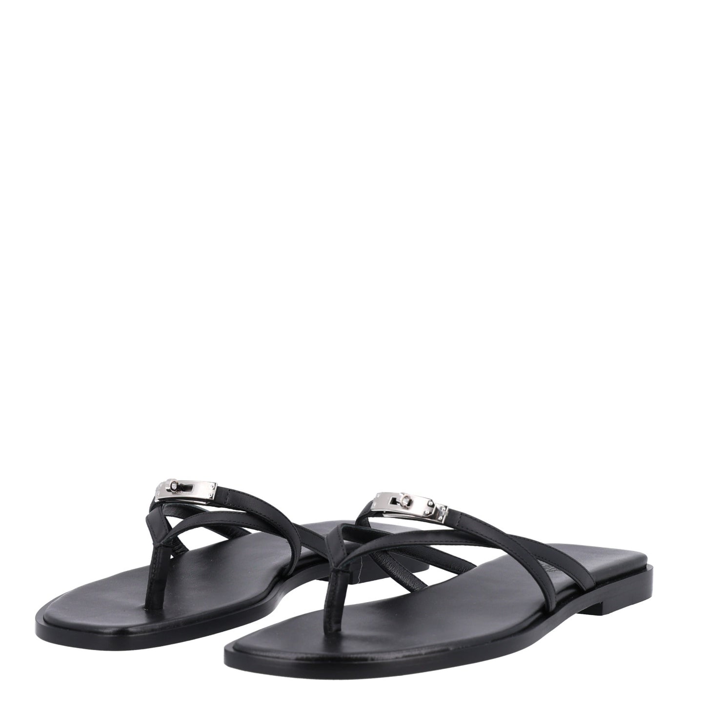 Calfskin Miss Sandals 37 Black