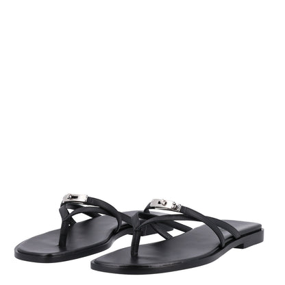 Hermes Calfskin Miss Sandals 37 Black 4 of 8