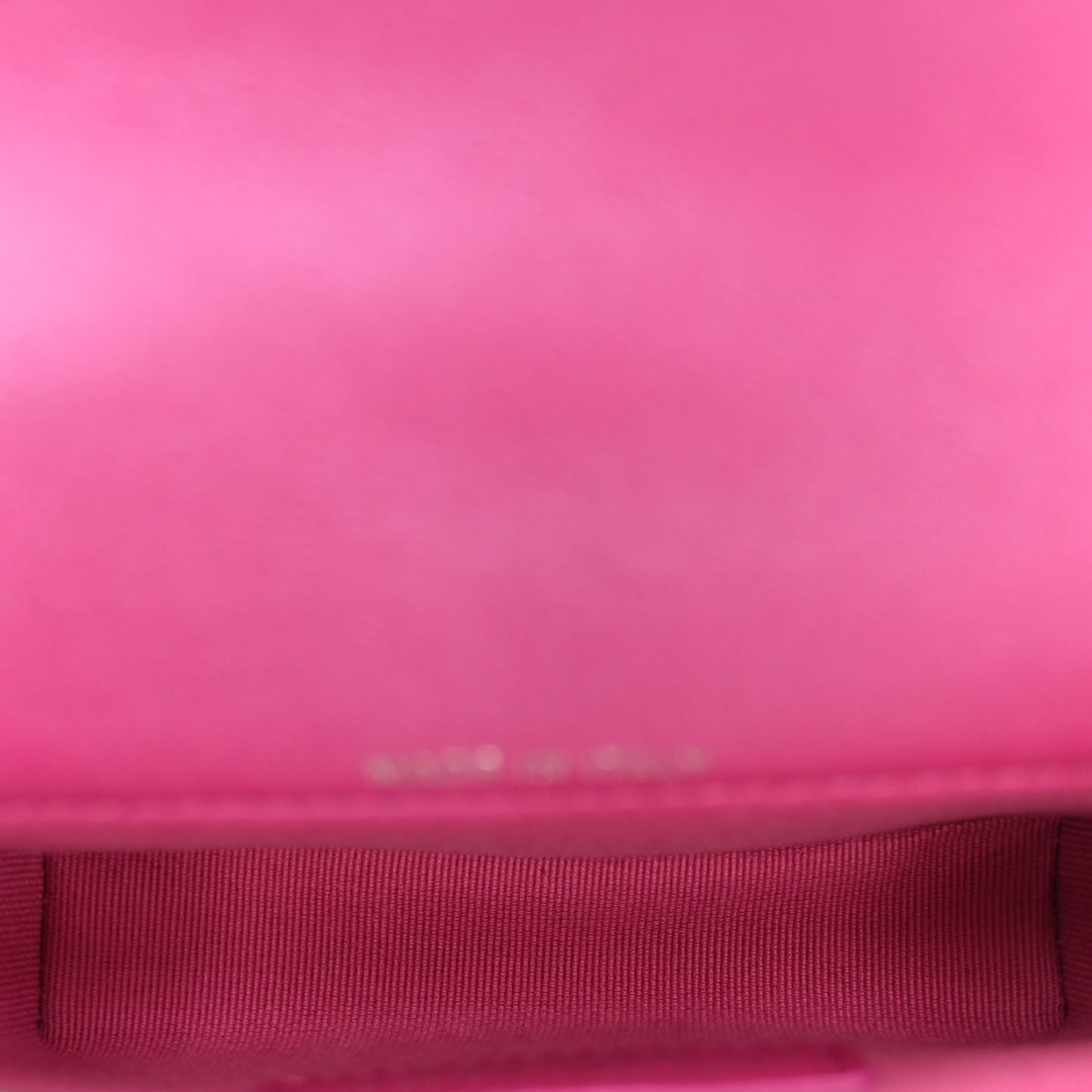 Patent Lambskin Quilted CC Hook Card Holder Pink