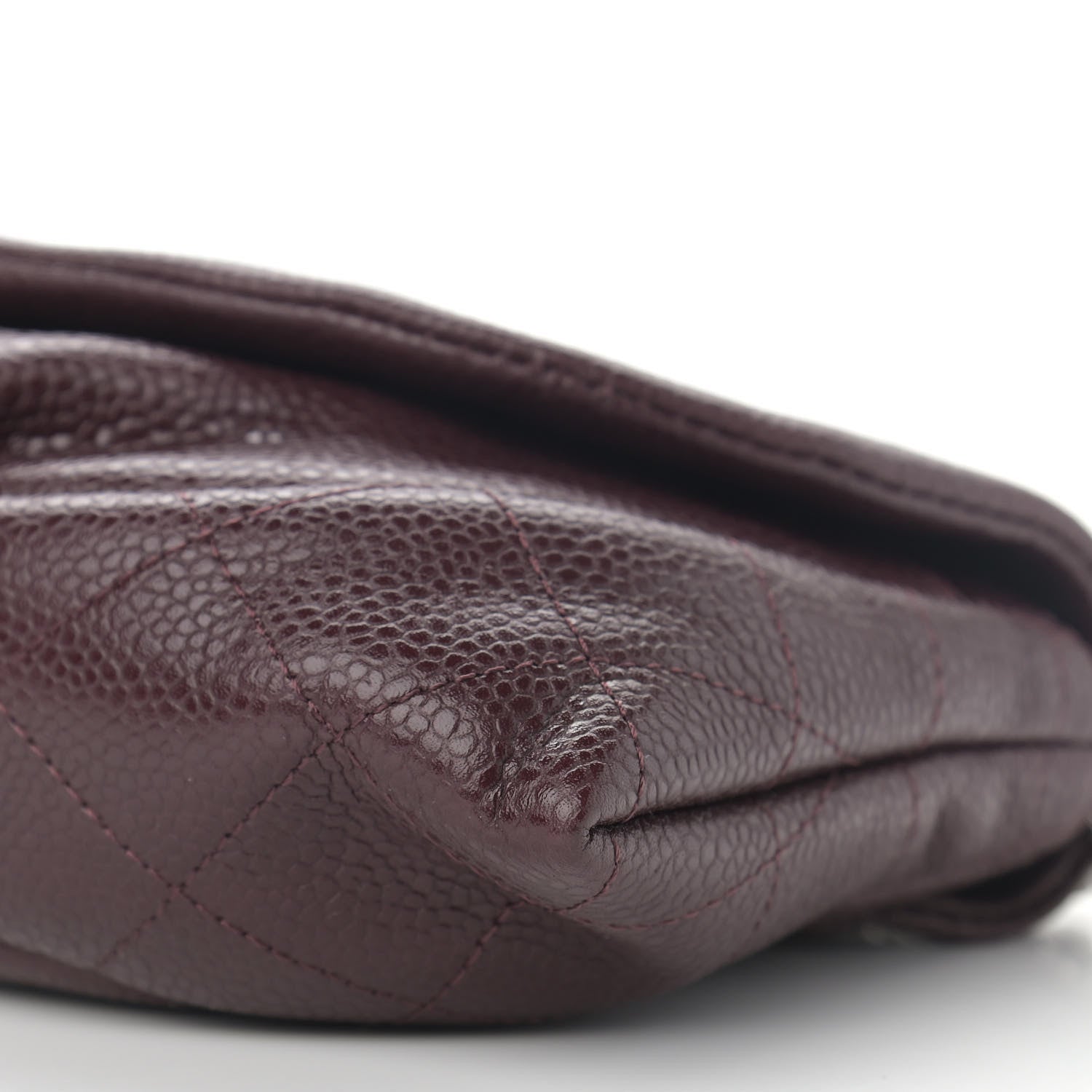 Chanel Caviar Half Moon Wallet On Chain WOC Bordeaux 11 of 12