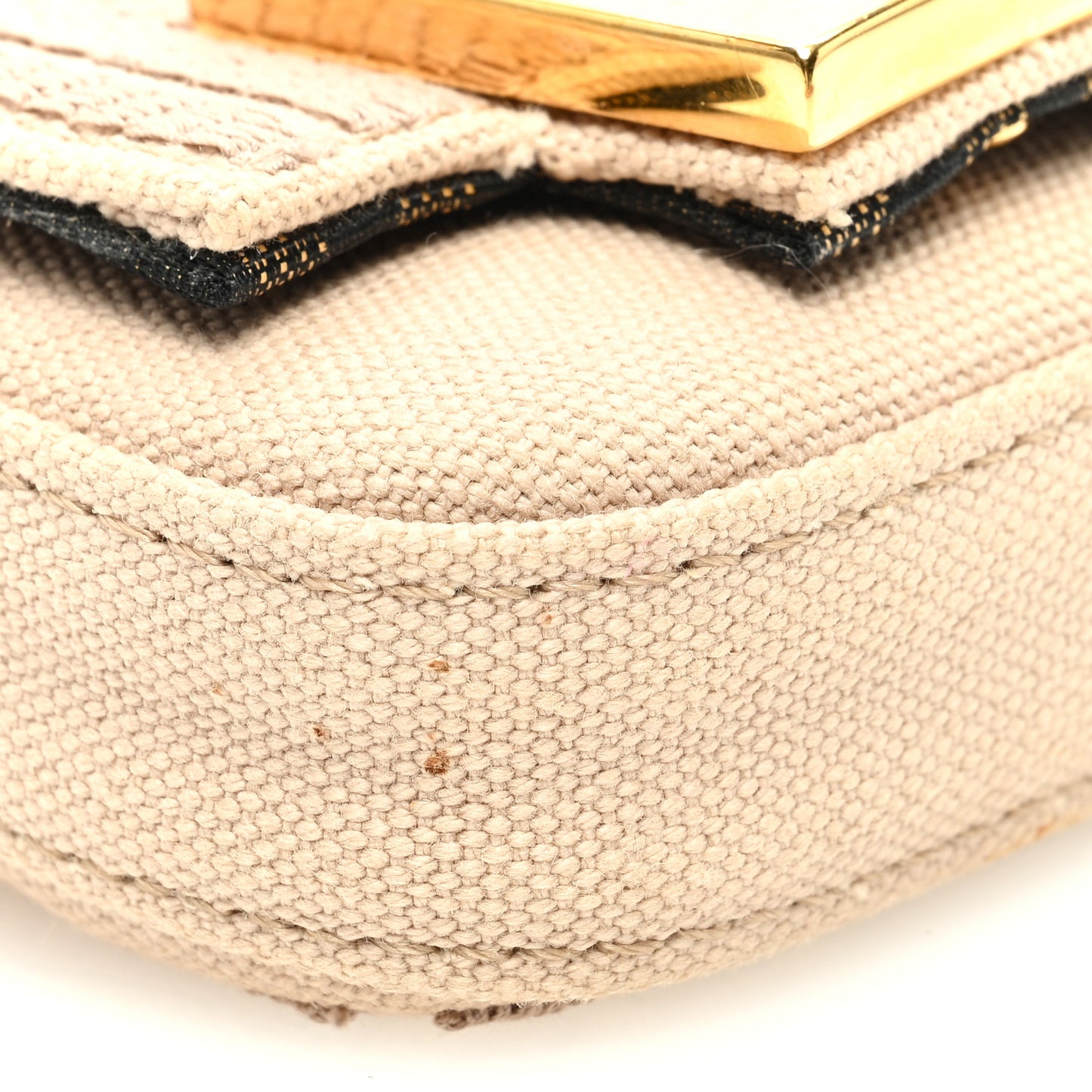 Canvas Vitello King FF Embroidered Nano Maxi Buckle Baguette Charm Nuvola