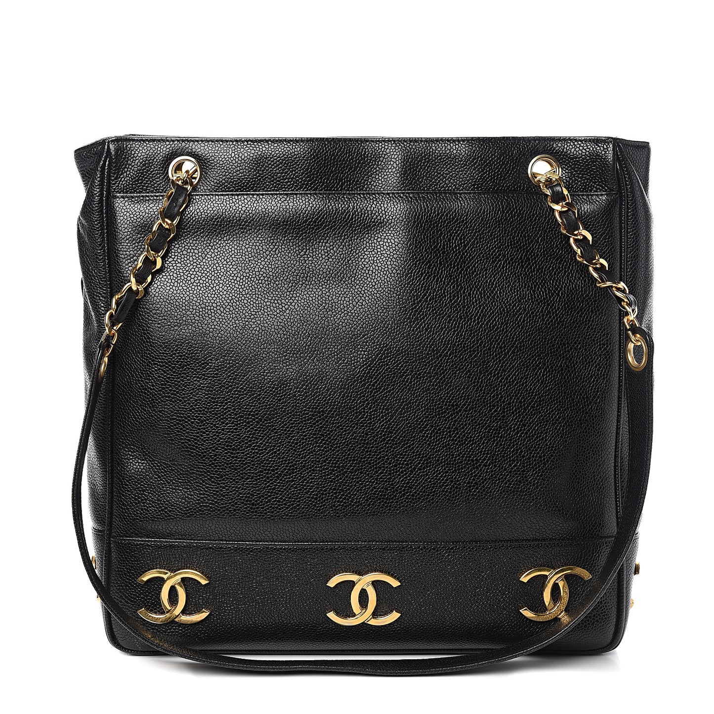 Caviar CC Shoulder Bag Black