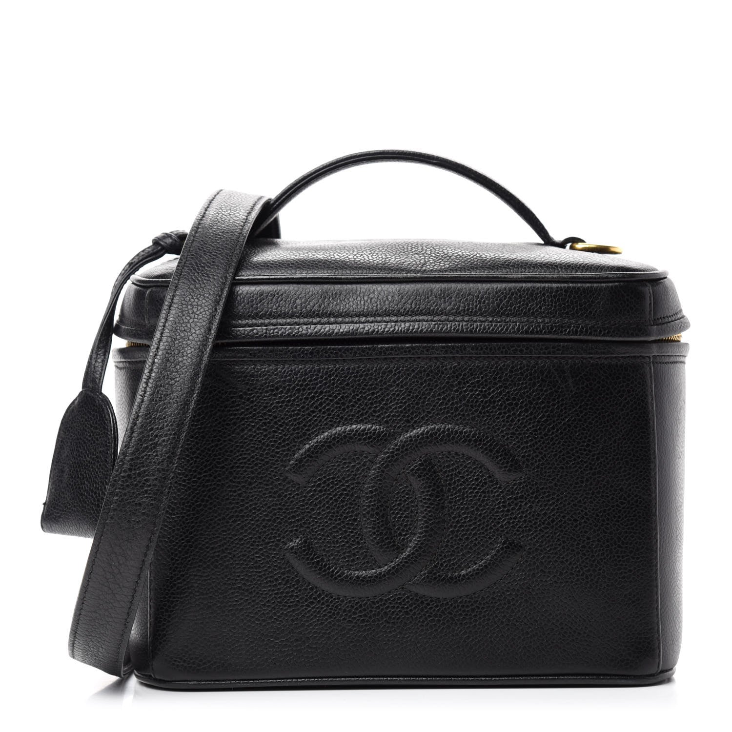 Chanel Caviar CC Vanity Train Case Black 1 of 10