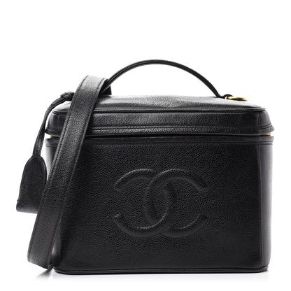 Chanel Caviar CC Vanity Train Case Black 1 of 10