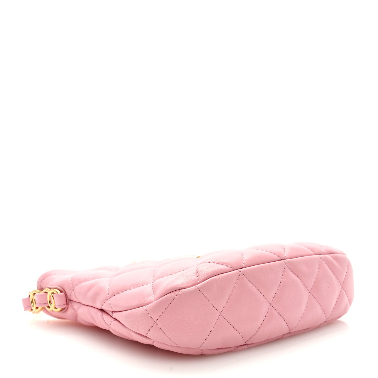 Lambskin Quilted CC Links Hobo Light Pink