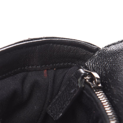 Saint Laurent Sheepskin Matelasse Chevron Monogram College Chain Wallet Black 12 of 18