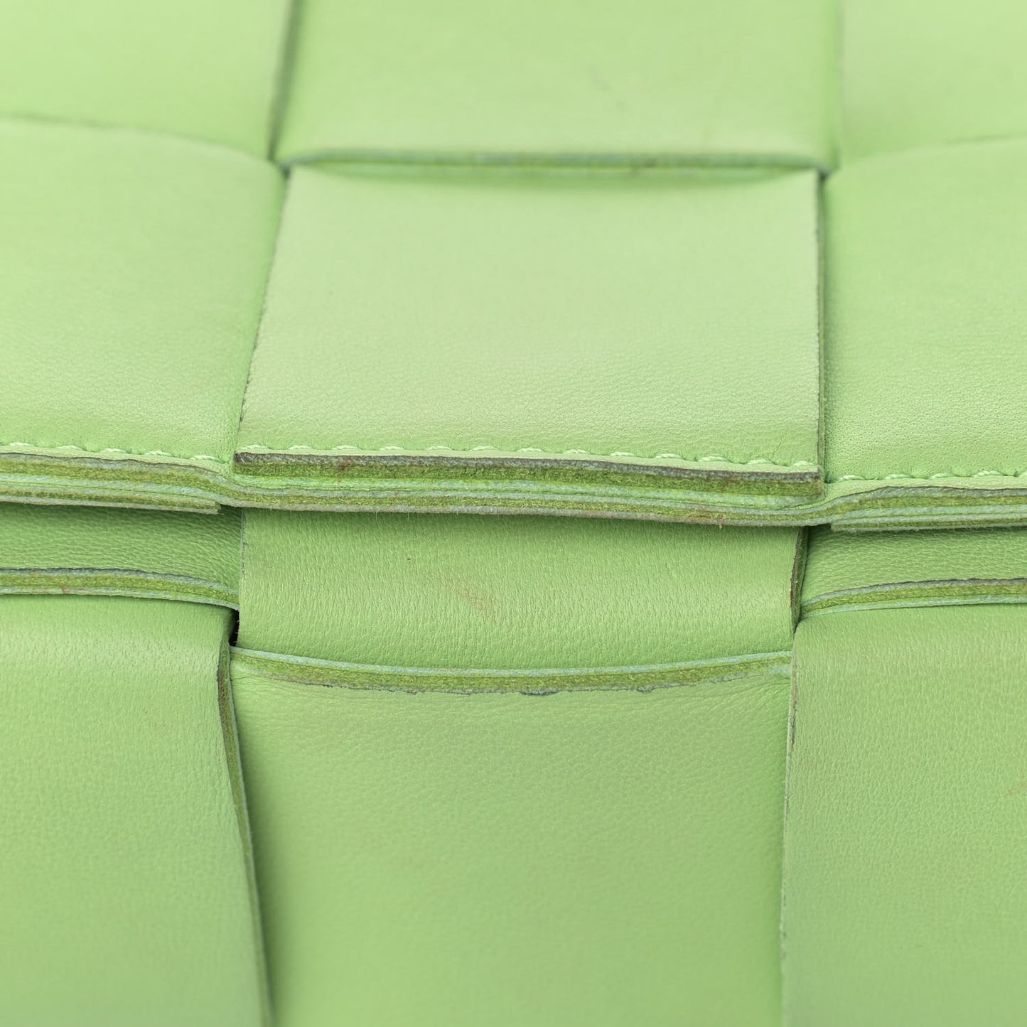 Nappa Maxi Intreccio Cassette Bag Pistachio