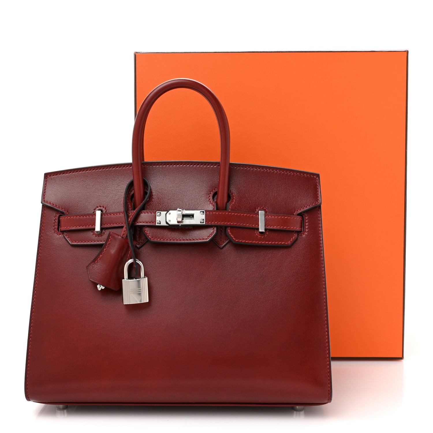 Hermes Box Birkin Sellier 25 Rouge H 13 of 13