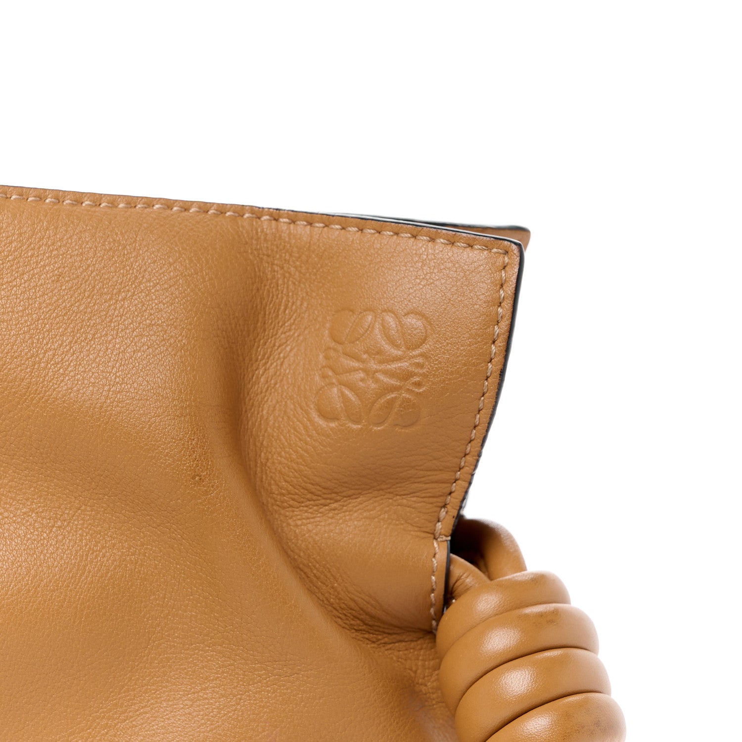Loewe Calfskin Mini Flamenco Knot Clutch Oak 7 of 12