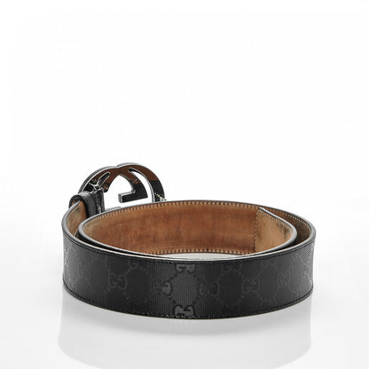 Gucci Imprime Monogram Interlocking G Belt 80 32 Black 3 of 6