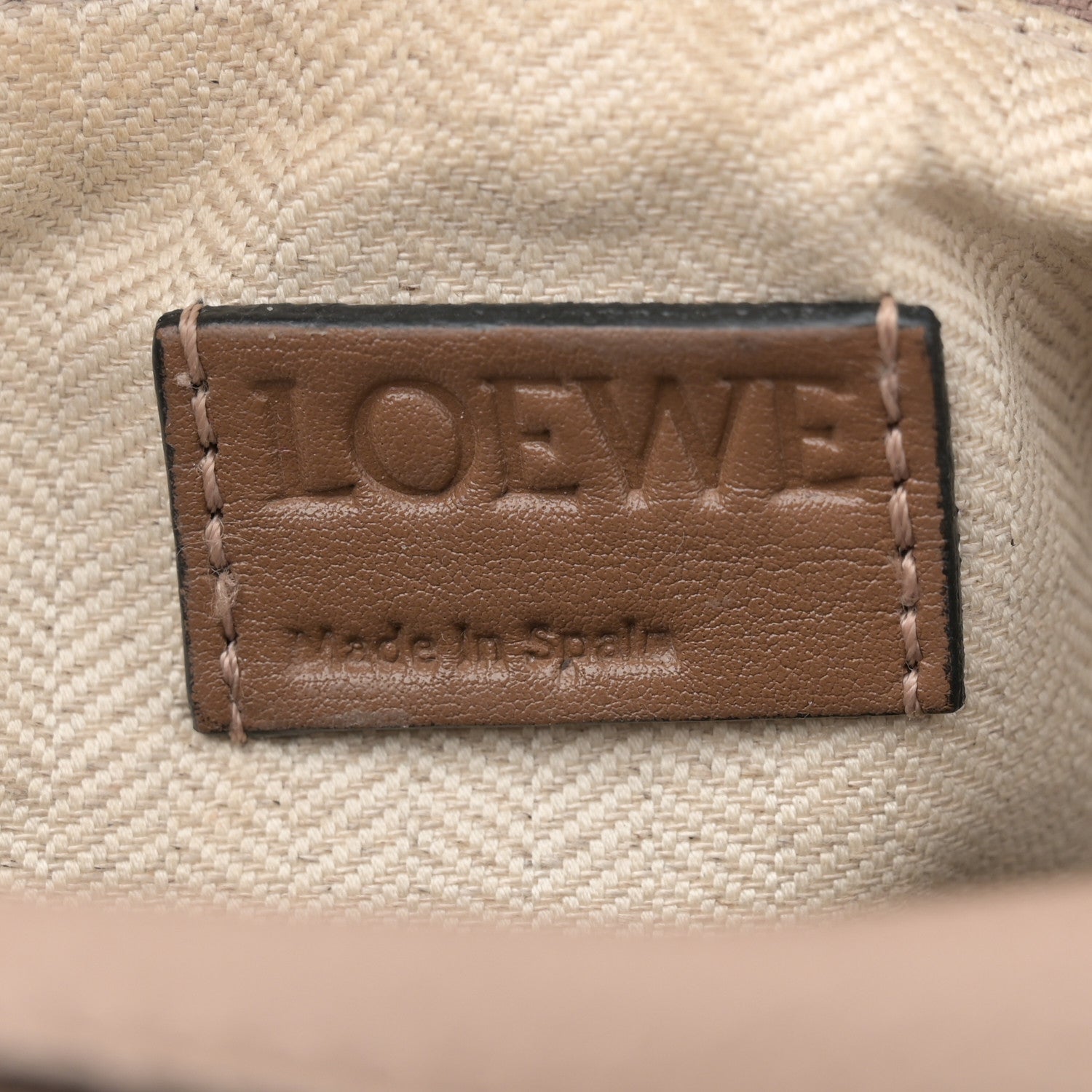Loewe Grained Calfskin Small Puzzle Bag Sand Mink 1634538