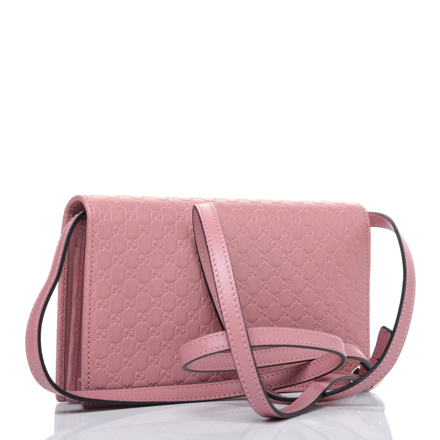 Gucci Microguccissima Crossbody Wallet Soft Pink 3 of 10