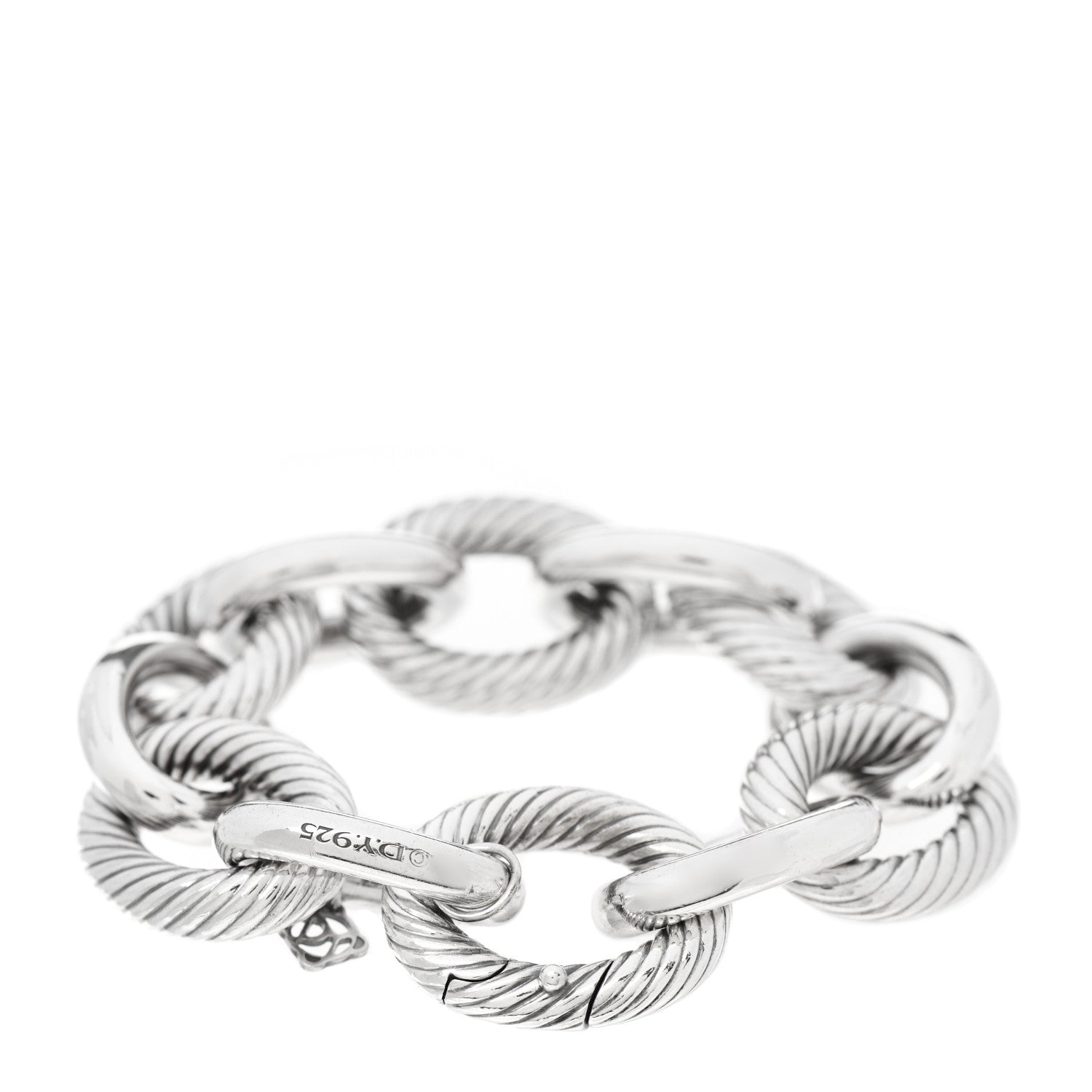 David Yurman Sterling Silver 17mm Extra Large Oval Link Bracelet 2 of 3