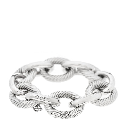 David Yurman Sterling Silver 17mm Extra Large Oval Link Bracelet 2 of 3