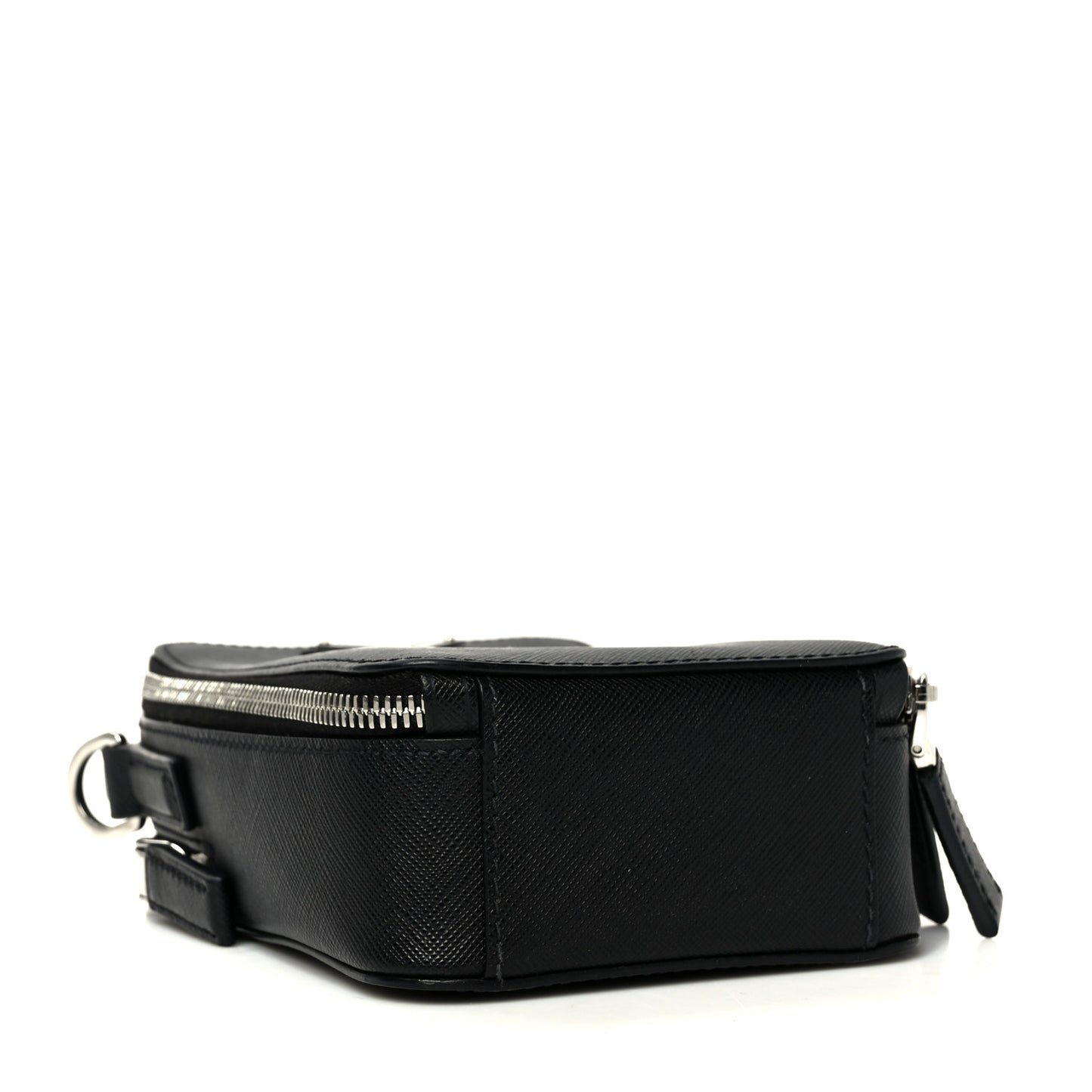 Saffiano Travel Brique Crossbody Messenger Bag Black