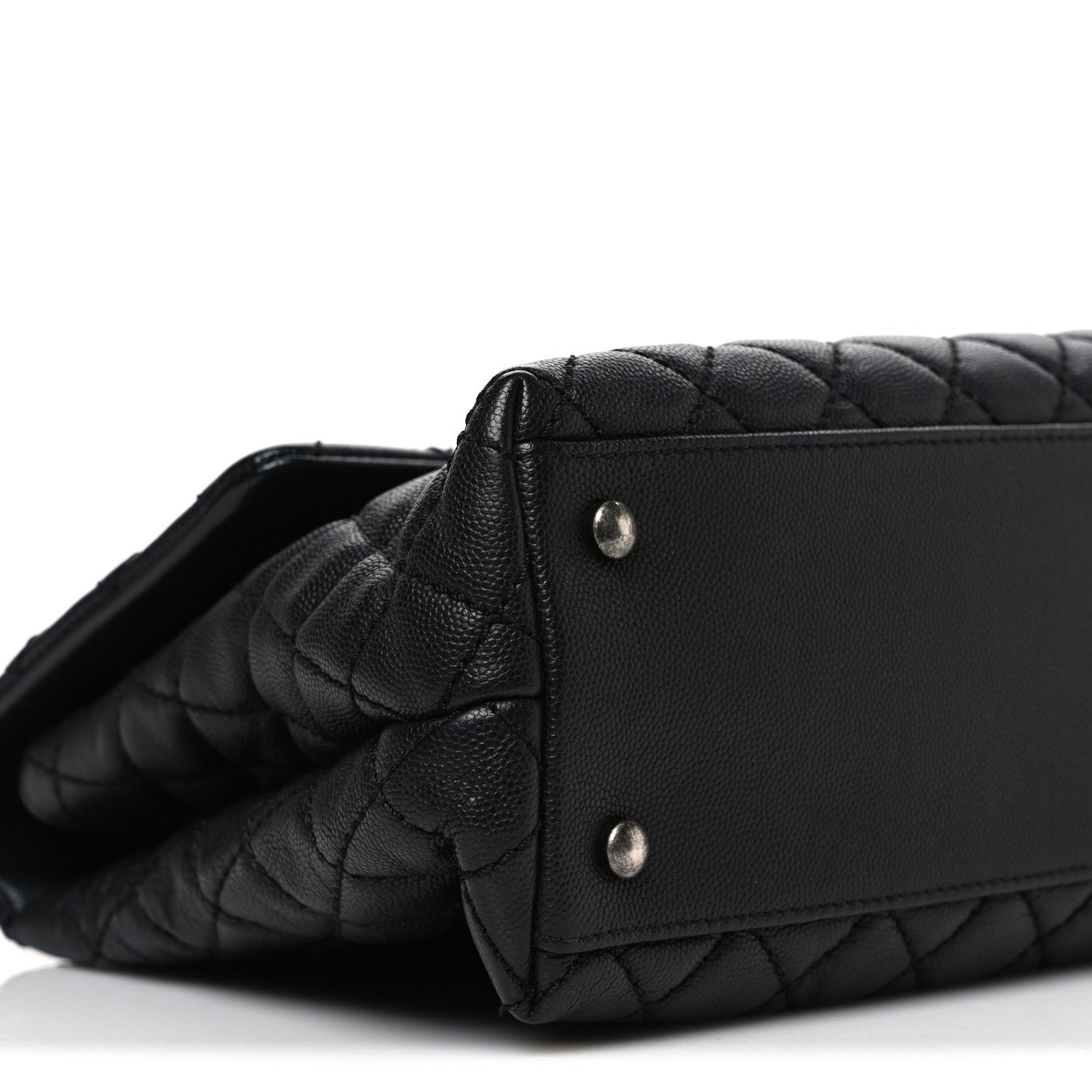 Chanel Caviar Quilted Medium Coco Handle Flap Black 9 of 10