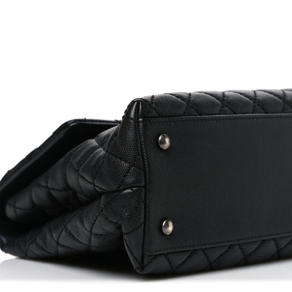 Chanel Caviar Quilted Medium Coco Handle Flap Black 9 of 10