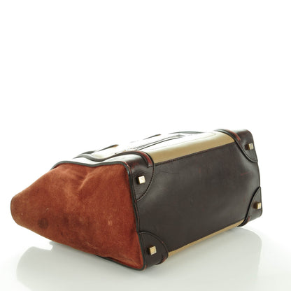 Celine Smooth Calfskin Suede Mini Tri-Color Luggage Beige 4 of 13