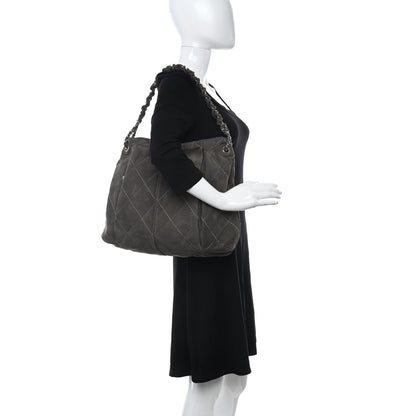 Chanel Suede Ultimate Stitch Hobo Grey 2 of 12