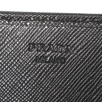 Prada Saffiano Fiocco Bow Continental Wallet Grey 7 of 10