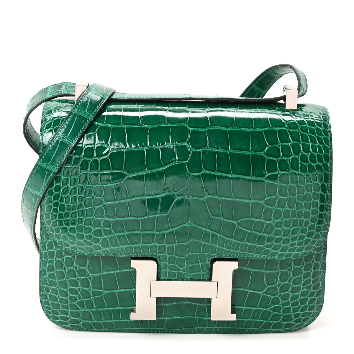 Shiny Alligator Constance 24 Vert Emeraude
